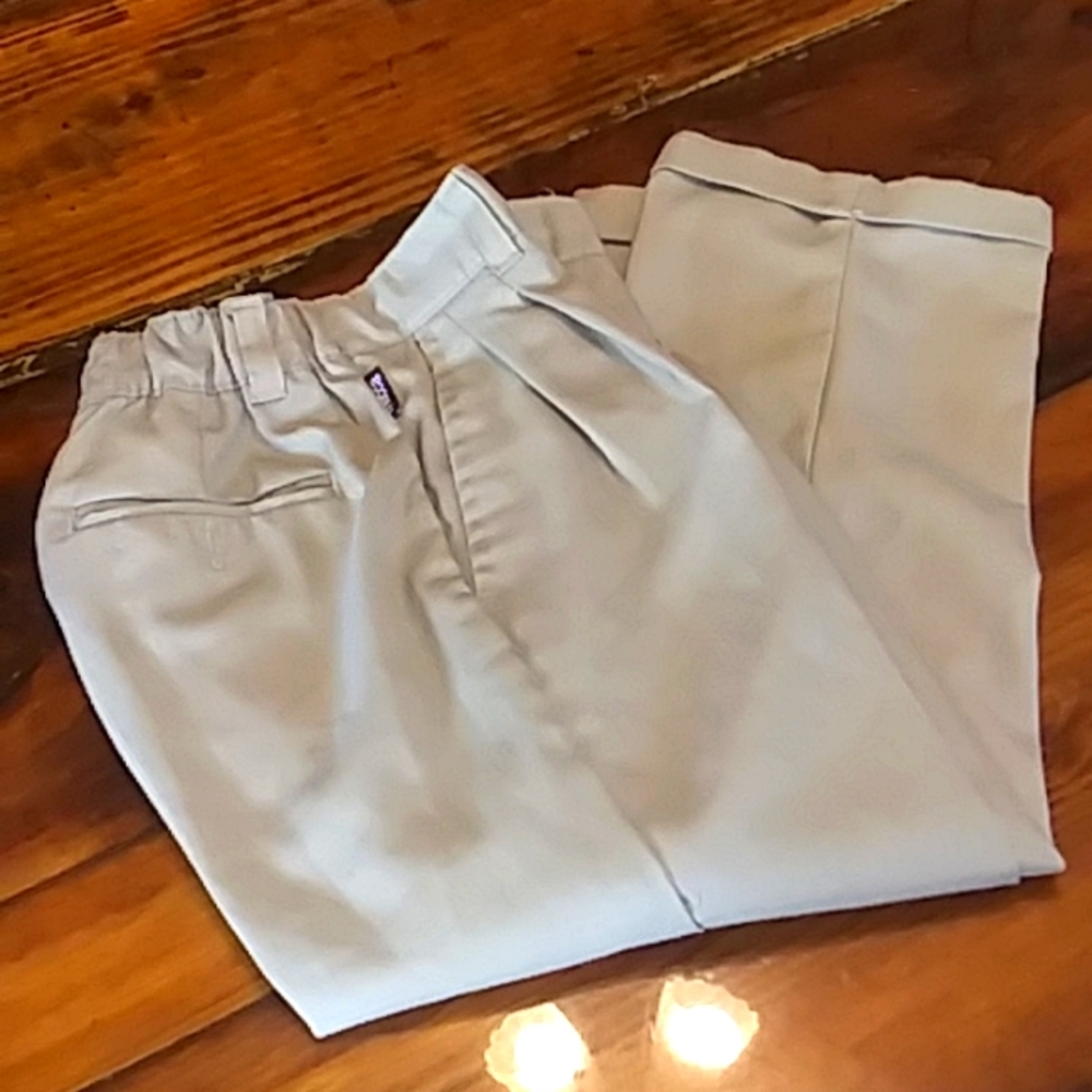 Mecca boy's dress pants in camel with front pleats and cuffs.
